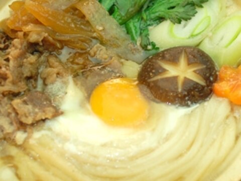 受験生のお供に！？ボリューム満点牛肉鍋焼きうどん